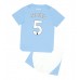 Billige Manchester City John Stones #5 Børnetøj Hjemmebanetrøje til baby 2023-24 Kortærmet (+ korte bukser)